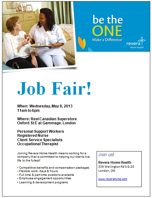 Revera Home Health Job Fair May 8th